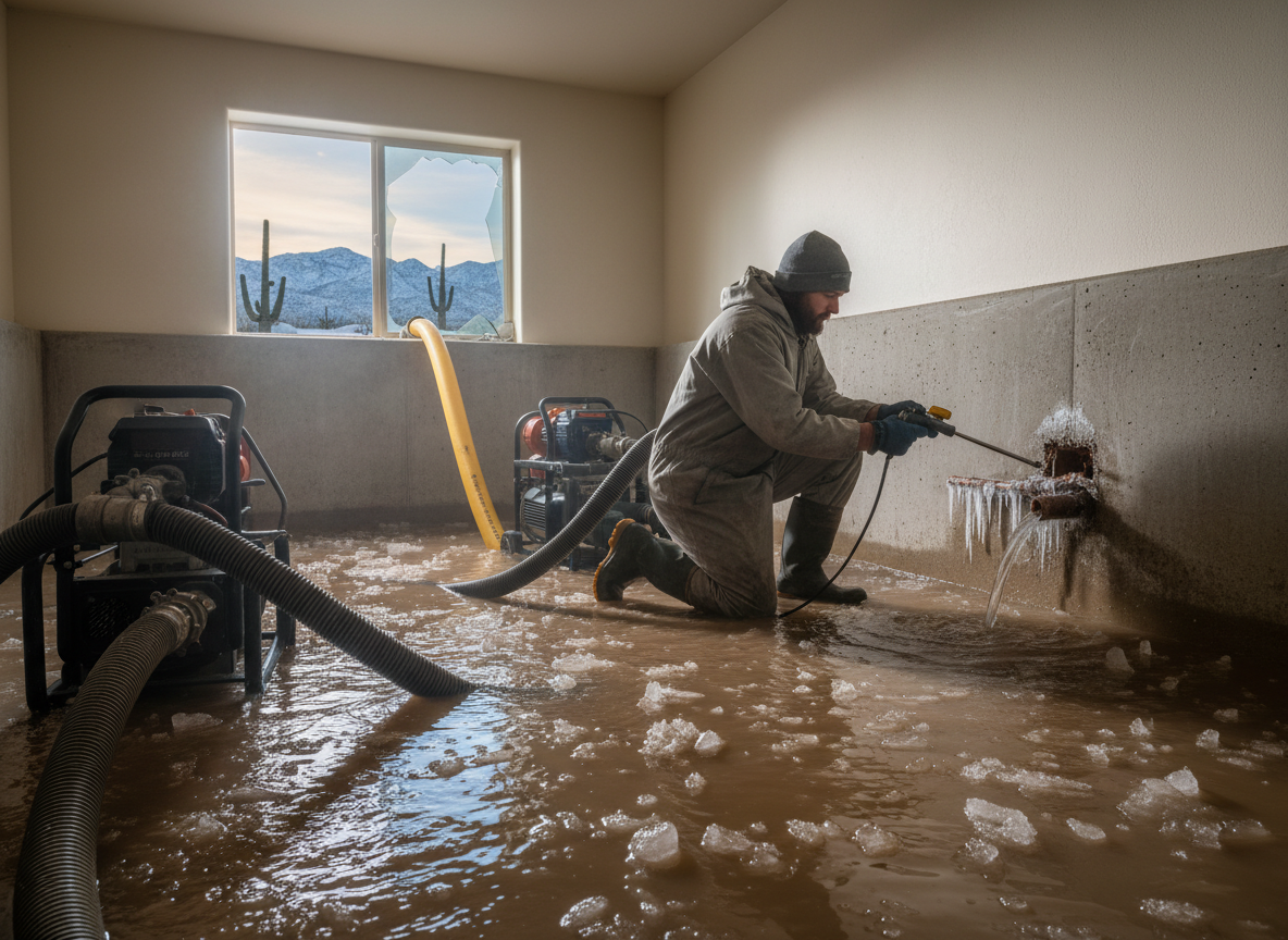 Water Extraction For Burst Pipes During Winter Freezes